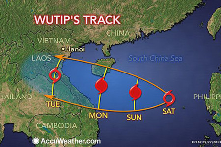 Typhoon Wutip Hits Southeast Asia, dozens killed and missing