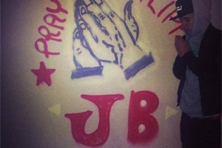 Justin Bieber Helps #YolandaPH (Haiyan) victims, send supports by painting graffiti