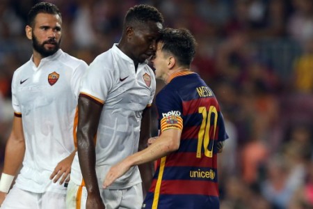 Lionel Messi lost his cool during Barcelona-Roma match